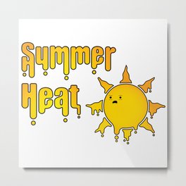 Summer Heat Metal Print | Orange, Yellow, Summer, Sun, Graphic, Graphicdesign, Summerheat 