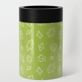 Light Green and White Gems Pattern Can Cooler