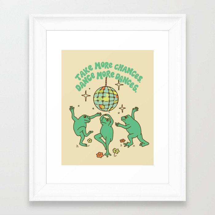 Frog Dance Framed Art Print