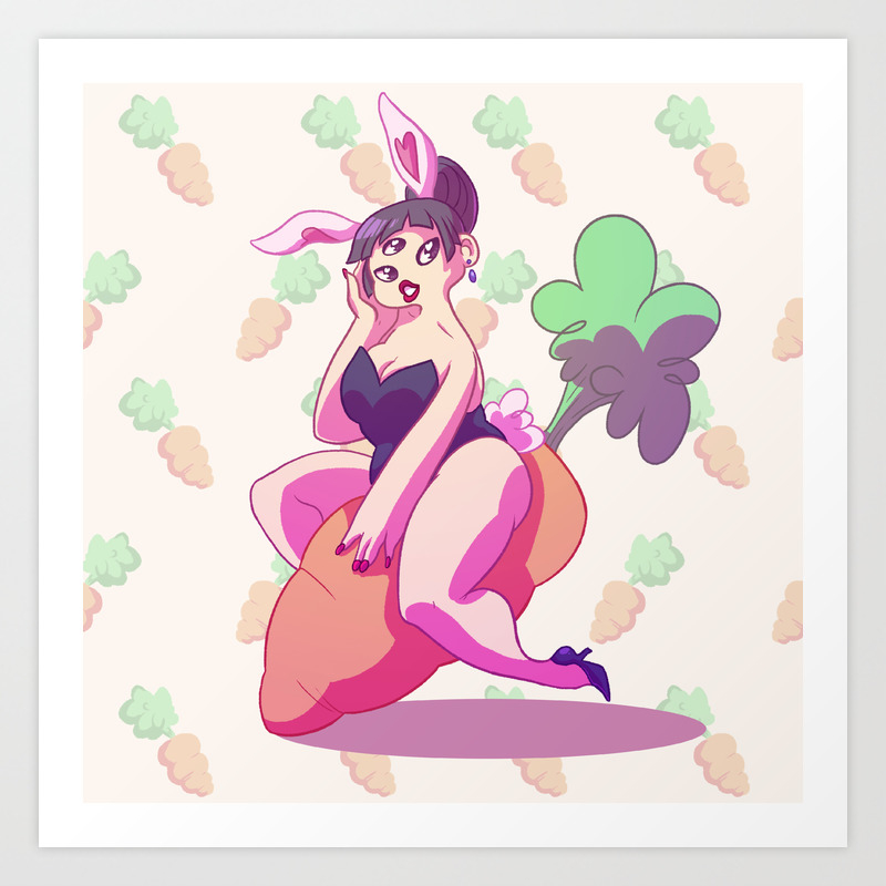 Easter Playboy Bunny Art Print By Rebekahholder Society6