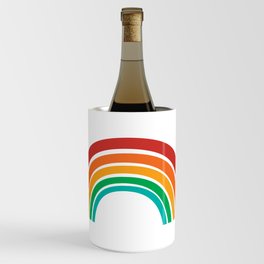 Rainbow On Clouds Print Seamless Pattern Wine Chiller