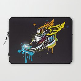 cool sneaker graffiti with wings Laptop Sleeve