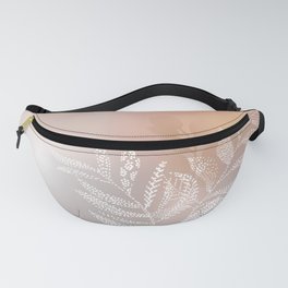 Ombre natural soft leaves Fanny Pack