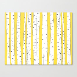 Aspen Forest - Yellow Canvas Print