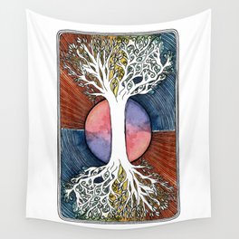 Astral Vibes Tarot Tree Wall Tapestry