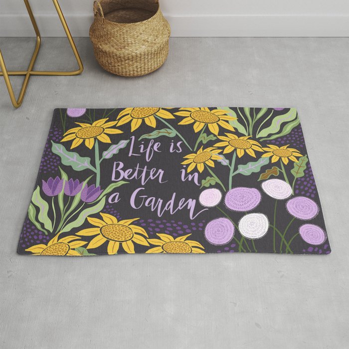 Life is Better in a Garden Rug