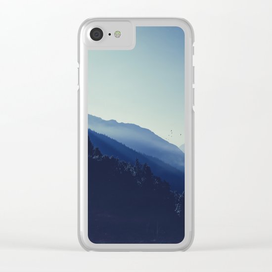 daybreak blues Clear iPhone Case