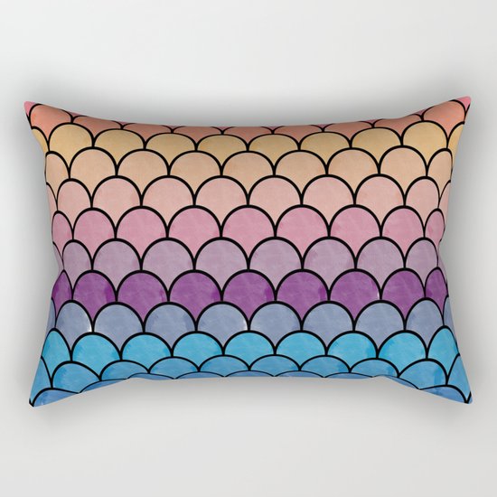Watercolor Lovely Pattern CI Rectangular Pillow
