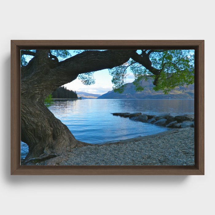 Lake Wakatipu Queenstown New Zealand Framed Canvas