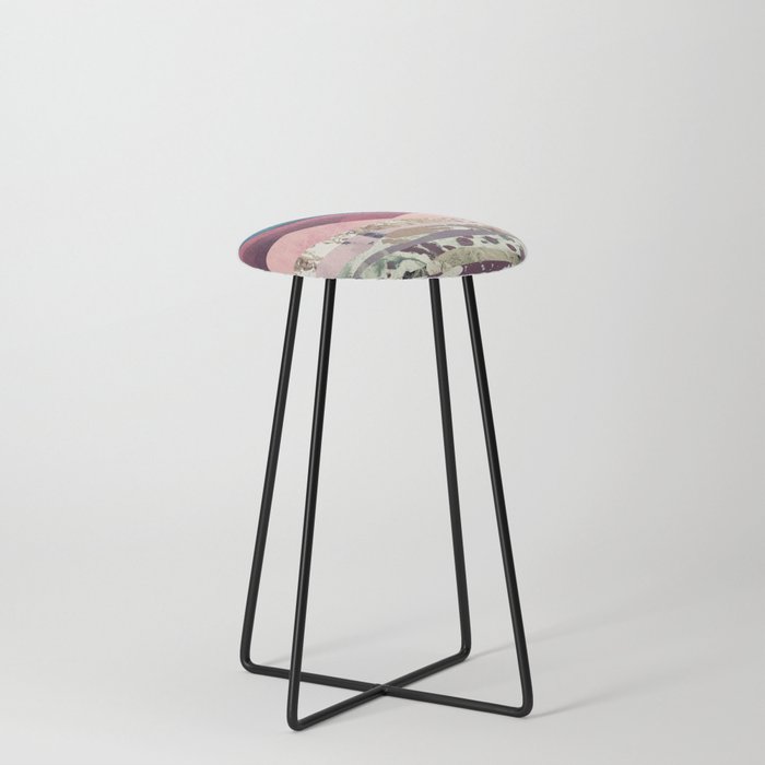 Magenta Mountain Counter Stool by SpaceFrogDesigns Society6