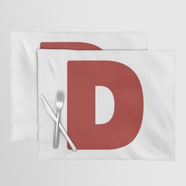 D (Maroon & White Letter) Placemat