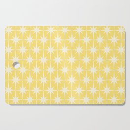 Midcentury Modern Atomic Starburst Pattern in Soft Yellow Cutting Board