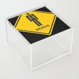Nerd zone yield to nerds constructions sign design  T- Acrylic Box