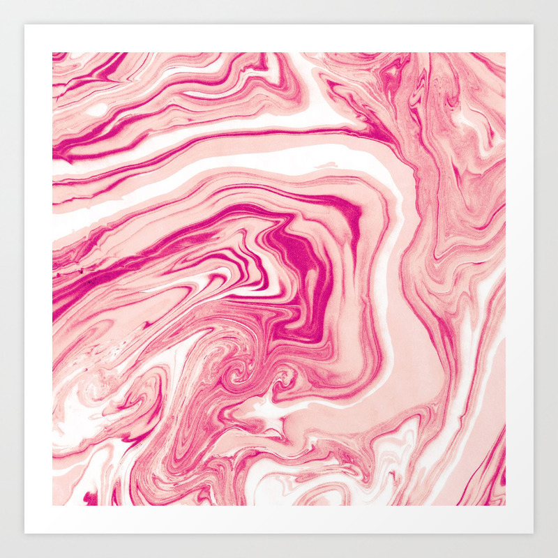 Pink Marble Texture Pattern Art Print By Grebenyuk Society6