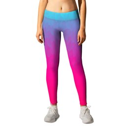 Blue purple and pink ombre flames Leggings