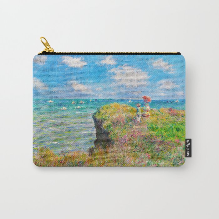 Claude Monet (French, 1840-1926) - Cliff Walk at Pourville (Promenade sur la falaise, Pourville) - 1882 - Impressionism - Landscape painting - Oil on canvas - Digitally Enhanced Version - Carry-All Pouch