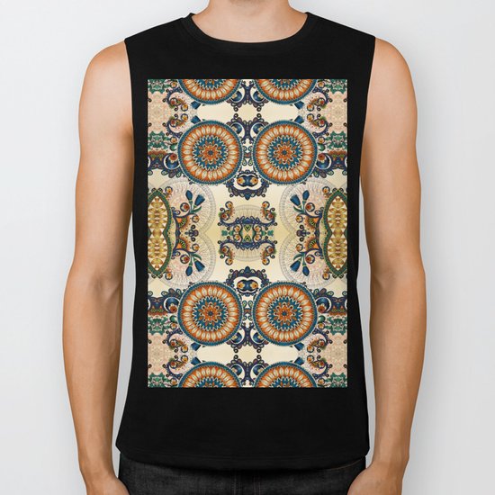 Indian Feather Pattern Biker Tank