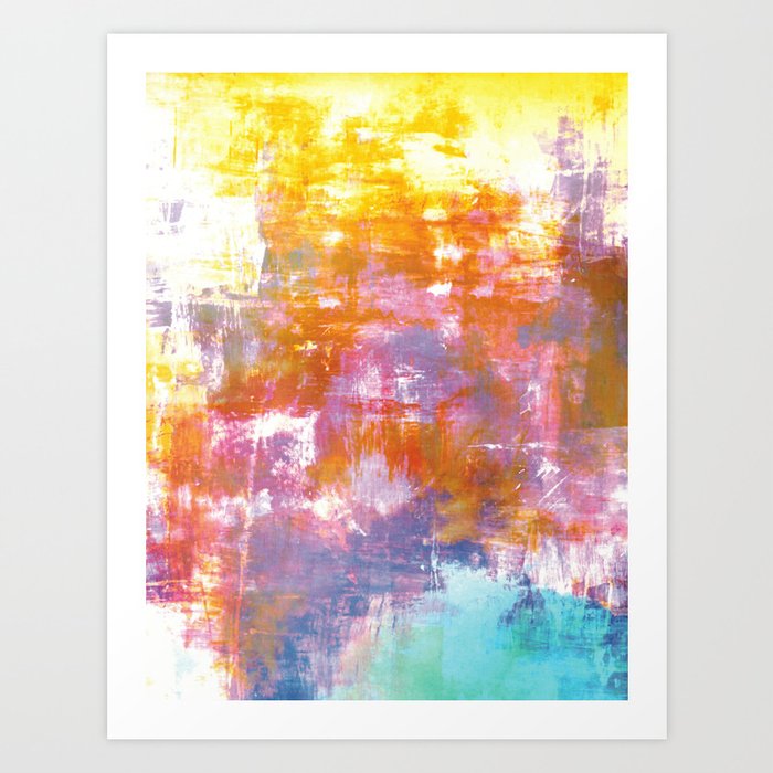 Off The Grid 3 Colorful Pastel Neon Purple Rust Yellow Abstract