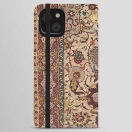 Safavid Silk Metal-Thread Persian Rug Print iPhone Wallet Case