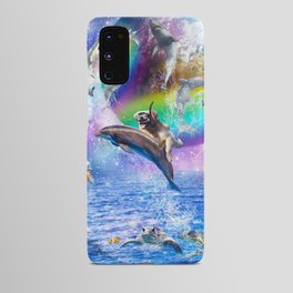 Dog Riding Dolphin Android Case