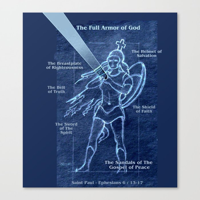 Full Armor of God - Warrior Girl 2 Canvas Print