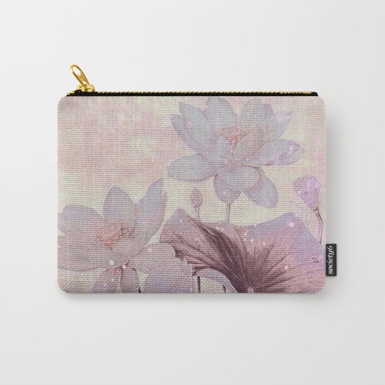 pastel waterlily Carry-All Pouch