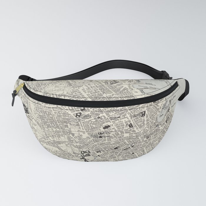 Vintage Map of Palermo Italy (1943) Fanny Pack