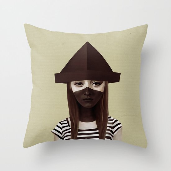 Ceci n'est pas un chapeau Throw Pillow