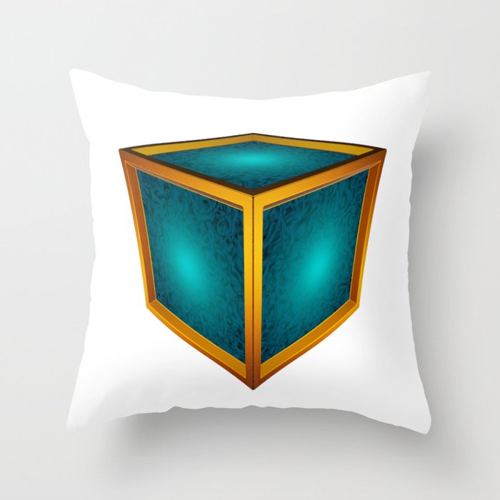 Contrast Cube Throw Pillow
