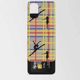 Dancing like Piet Mondrian - New York City I. Red, yellow, and Blue lines on the grey background Android Card Case
