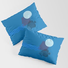 Blue Aquarium modern abstract illustration  Pillow Sham
