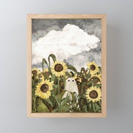 There's A Ghost in the Sunflower Field Again... Framed Mini Art Print
