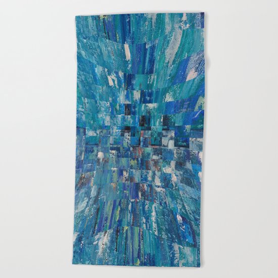 Abstract blue pattern 5 Beach Towel