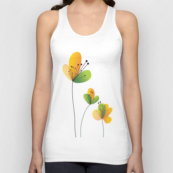 Abstract Flowers Unisex Tank Top