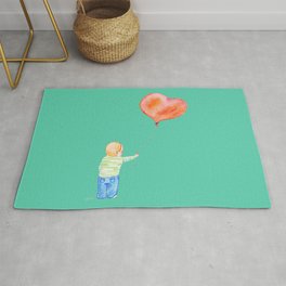 With All my Heart Rug | Kid, Kiddies, Love, Father, Mum, Pencil, Painting, Ballon, Child, Kiddo 