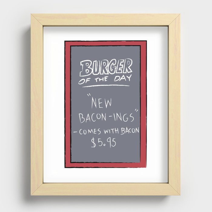 Burger of the Day, Bacon Recessed Framed Print