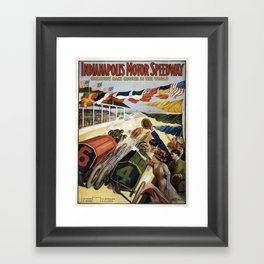 Vintage poster - Indianapolis Motor Speedway Framed Art Print