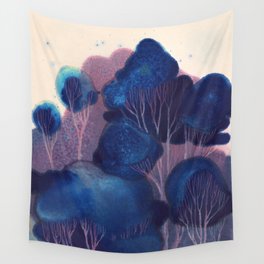Blue Woodland Wall Tapestry