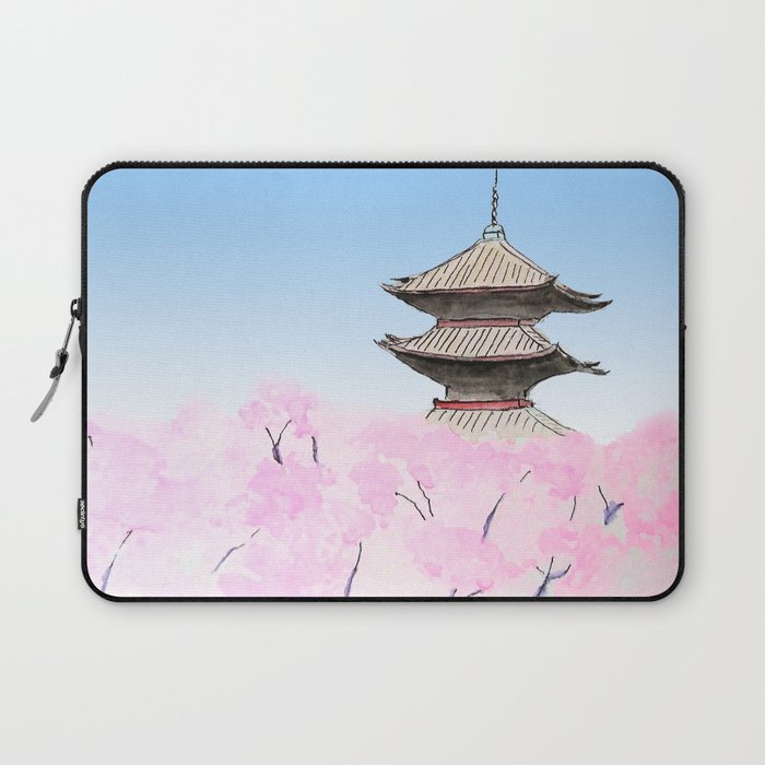 Temple and sakura Laptop Sleeve