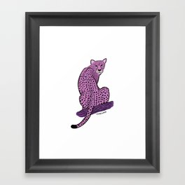 Lila Pink Cheeta Feline Framed Art Print