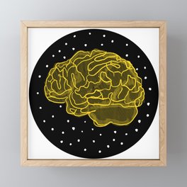 Stay Gold, Brain Framed Mini Art Print