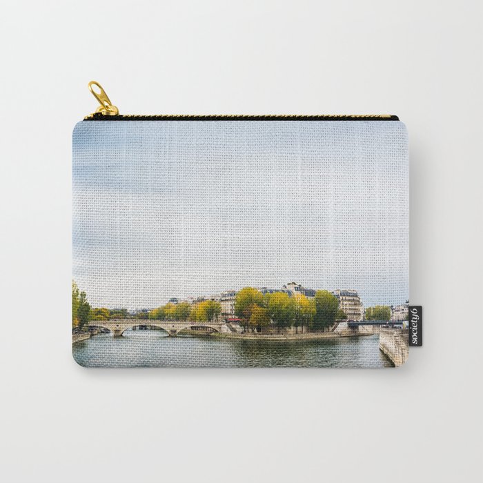 Seine river at Saint Louis island confluence in Paris Carry-All Pouch