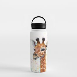 Giraffe Baby Watercolor Water Bottle
