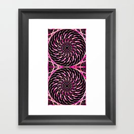 Black and Pink Twirl Framed Art Print