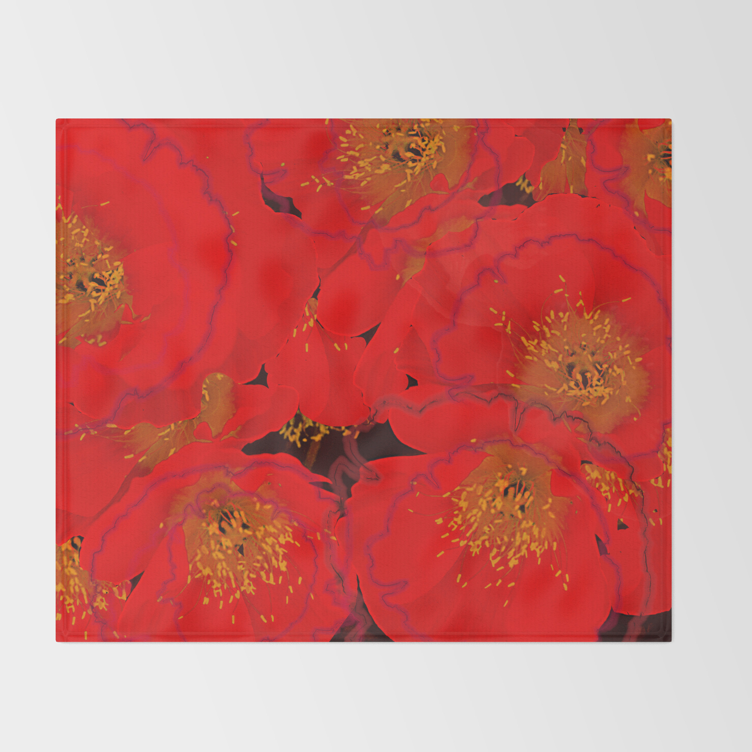 Abstract Poppies 2 Throw Blanket By Maryberg Society6