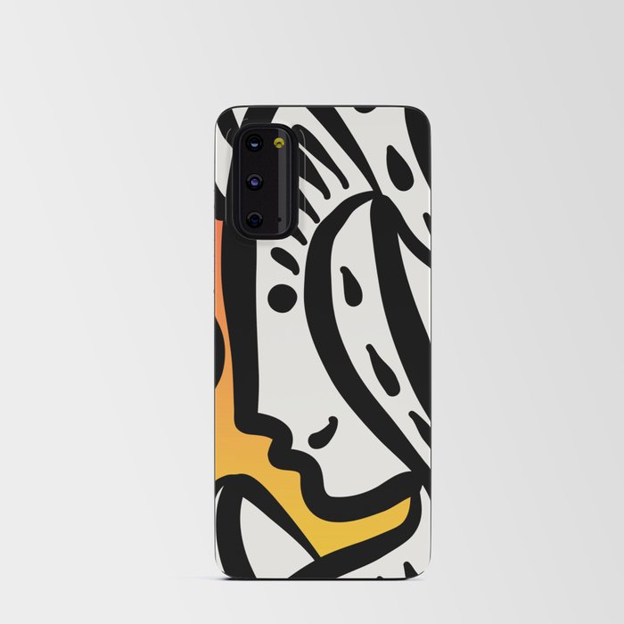 Hero in the Sunset Graffiti Character Black and White Android Card Case