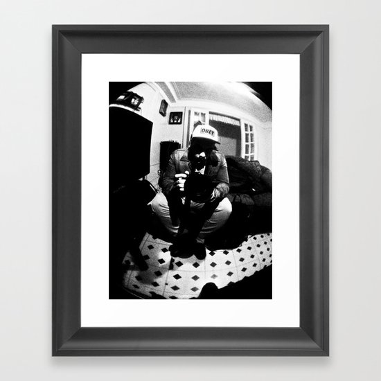 Johan B & W Framed Art Print