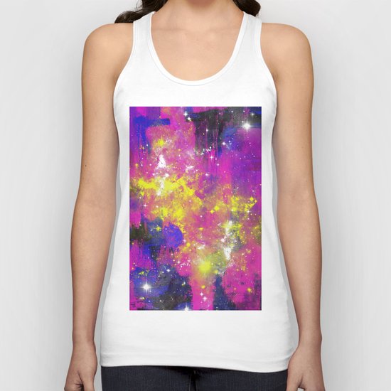 Journey Through Space - Abstract purple and blue, space themed artwork Unisex Tank Top