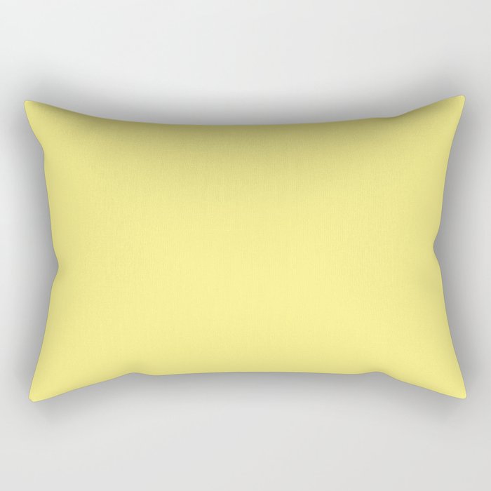 Solid Pale Corn Yellow Color Rectangular Pillow