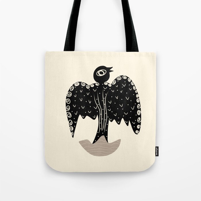 Break free black bird Tote Bag